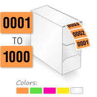 0001 1000 Color Coded Consecutively Numbered Labels In Dispenser