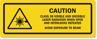 Class 3B Visible Invisible Laser Radiation Label