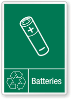 Batteries Recycling Label
