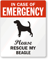 In Case Of Emergency, Please My Beagle Label