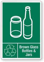 Brown Glass Bottles & Jars Label