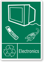 Electronics with Recycle Tv, Cell And Plug Label