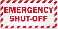 Emergency Shut-Off Label