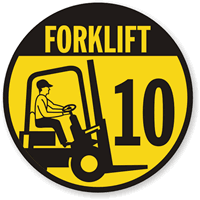 Forklift 10 (with Graphic) Label