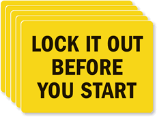 Lock It Out Before You Start Vinyl Label