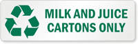 Milk And Juice Cartoons Only with Recycle Graphic