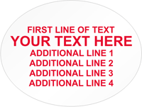 Oval Custom Template  Text