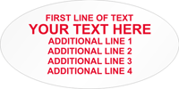 Oval Custom Template  Text