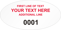 Oval Custom Template  Numbering