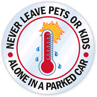 Never Leave Pets Or Kids Alone Car Decal