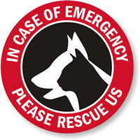 In Case Of Emergency Rescue Pets Window Decal