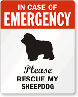 In Case Of Emergency, Please My Sheepdog Label