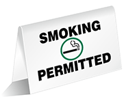 Smoking Permitted Sign with symbol