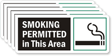 Smoking Permitted In Area Label