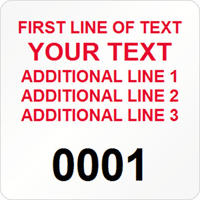 Square Custom Template  Numbering