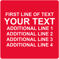 Square Custom Template  Text