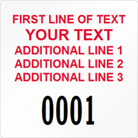 Square Custom Template  Numbering