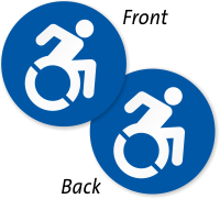New Accessible Two Sided Door Decals Symbol