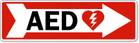 AED Right Arrow Label