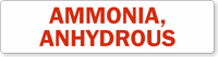 Ammonia Anhydrous Safety Label