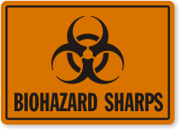 Biohazard Sharps Label