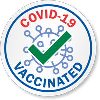 COVID-19 Vaccinated Stickers