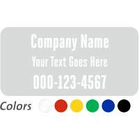 Customizable Company Name and Number, Single Sided Label