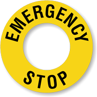 Emergency Stop Ring Label