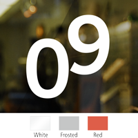 0 9 Number Etched Glass Decal Kit