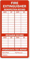 Fire Extinguisher Reinspection Record Label