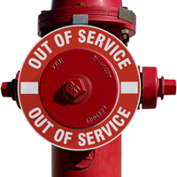 Out Of Service Fire Hydrant Marker   Red