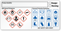 Write On GHS and PPE Required Combo Label