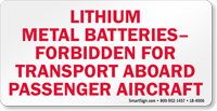 Lithium Metal Batteries Label