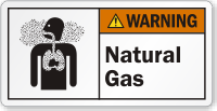 Natural Gas ANSI Warning Label