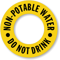 Non Potable Water Do Not Drink Fire Hydrant Marker