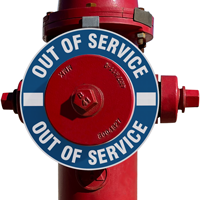 Out Of Service Fire Hydrant Marker   Blue