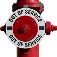 Out Of Service Fire Hydrant Marker   White