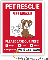 Please Save Our Pets Window Decal