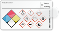 Self Laminating GHS and NFPA Diamond Combo Label