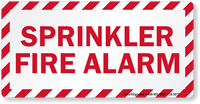 Sprinkler Fire Alarm Label