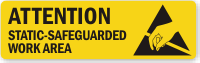 Static Safeguarded Work Area Attention Label