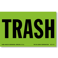 Trash Shipping Packaging Label 
