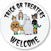 Trick Or Treaters Welcome Decal