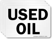 Used Oil Chemical Hazard Label