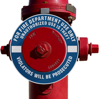 Unauthorized Use Is Theft Fire Hydrant Ring   Blue