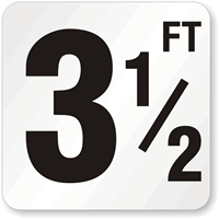 3.5 Feet Pool Depth Marker