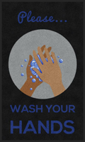 Please Wash Your Hands Message ColorStar Safety Mat