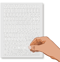 Die Cut Letters Numbers Symbols Label Sheet