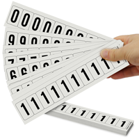 Aluminium 1" Numbers and Letters Character black on silver 09Kit