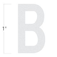 Die-Cut 1 Inch Tall Reflective Letter B White